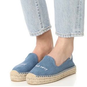 Soludos - Ash Khan Sorry embroidered espadrilles